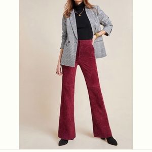 burgundy suede pants